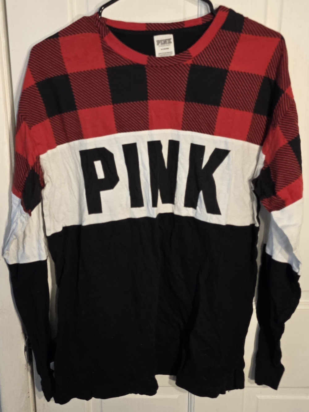 PINK Victoria's Secret Black and White Logo Tag